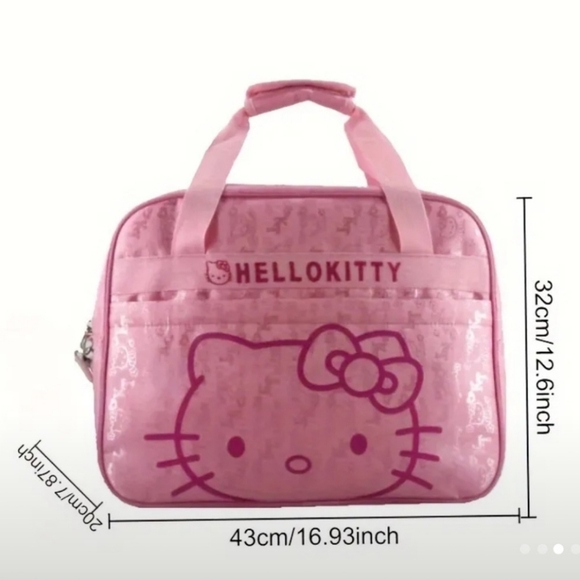 Sanrio Hello Kitty Large Lightweight Travel Carry On Bag Luggage - Picture 11 of 13